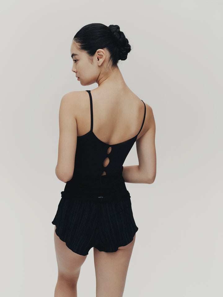 Typha Ballet Leotard | Black Yuan'shi Strap Geometric Edges Design