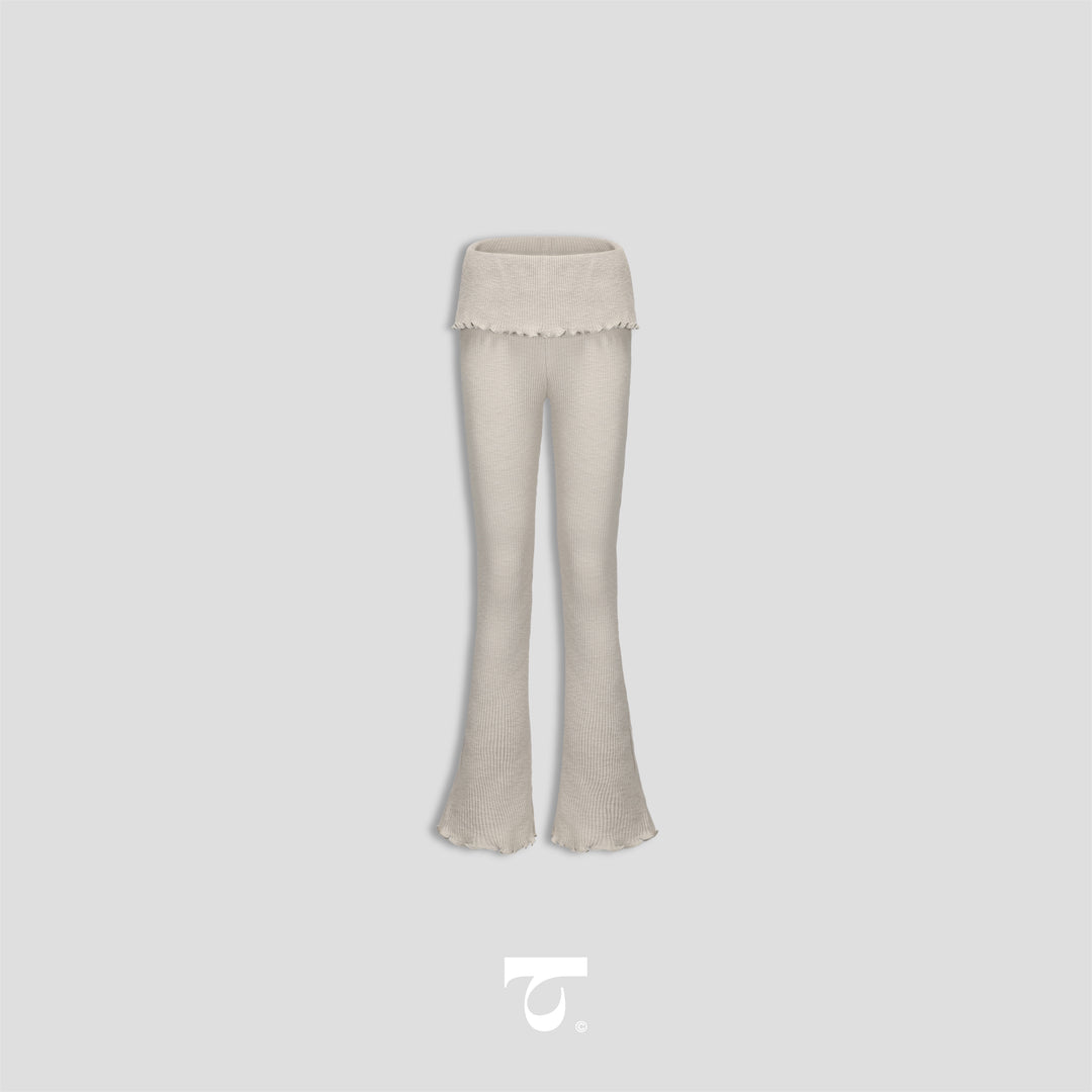 Typha Dance Pants コットン フレアパンツ Typha Dance Pants | Cotton Fold-Over Flare Pants