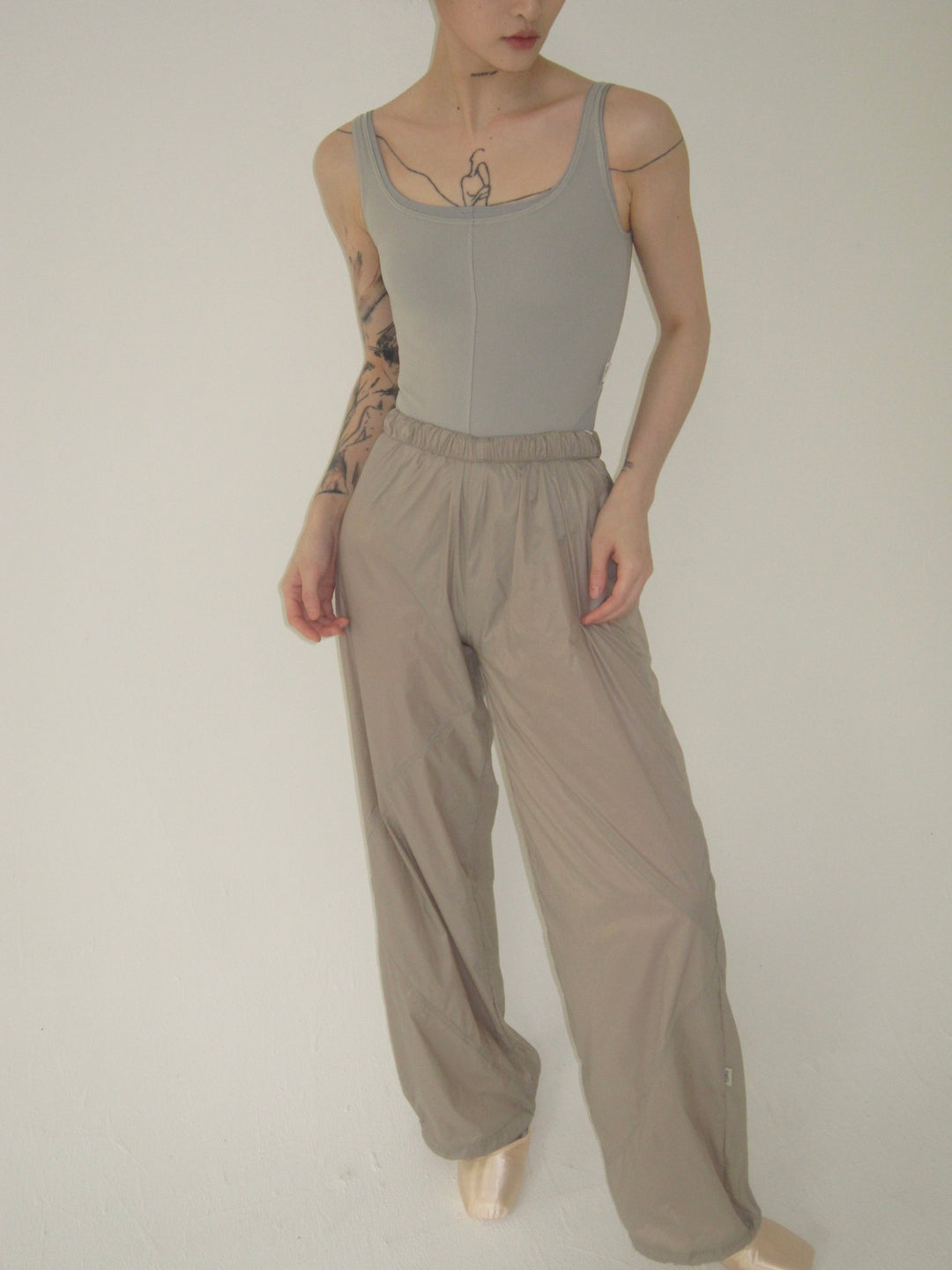 Typha Ballet Leotard | Blue-Gray Faux Two-Piece Vintage Design