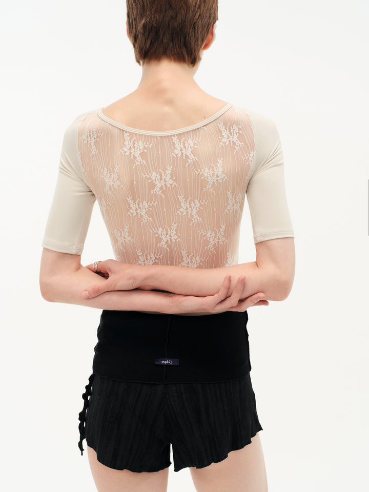 Typha Dance Shorts | Textured Stripe Fleece-Lined Shorts