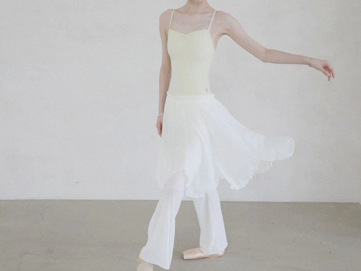 Typha Ballet Leotard | Classic Spaghetti Strap in Pastel Yellow