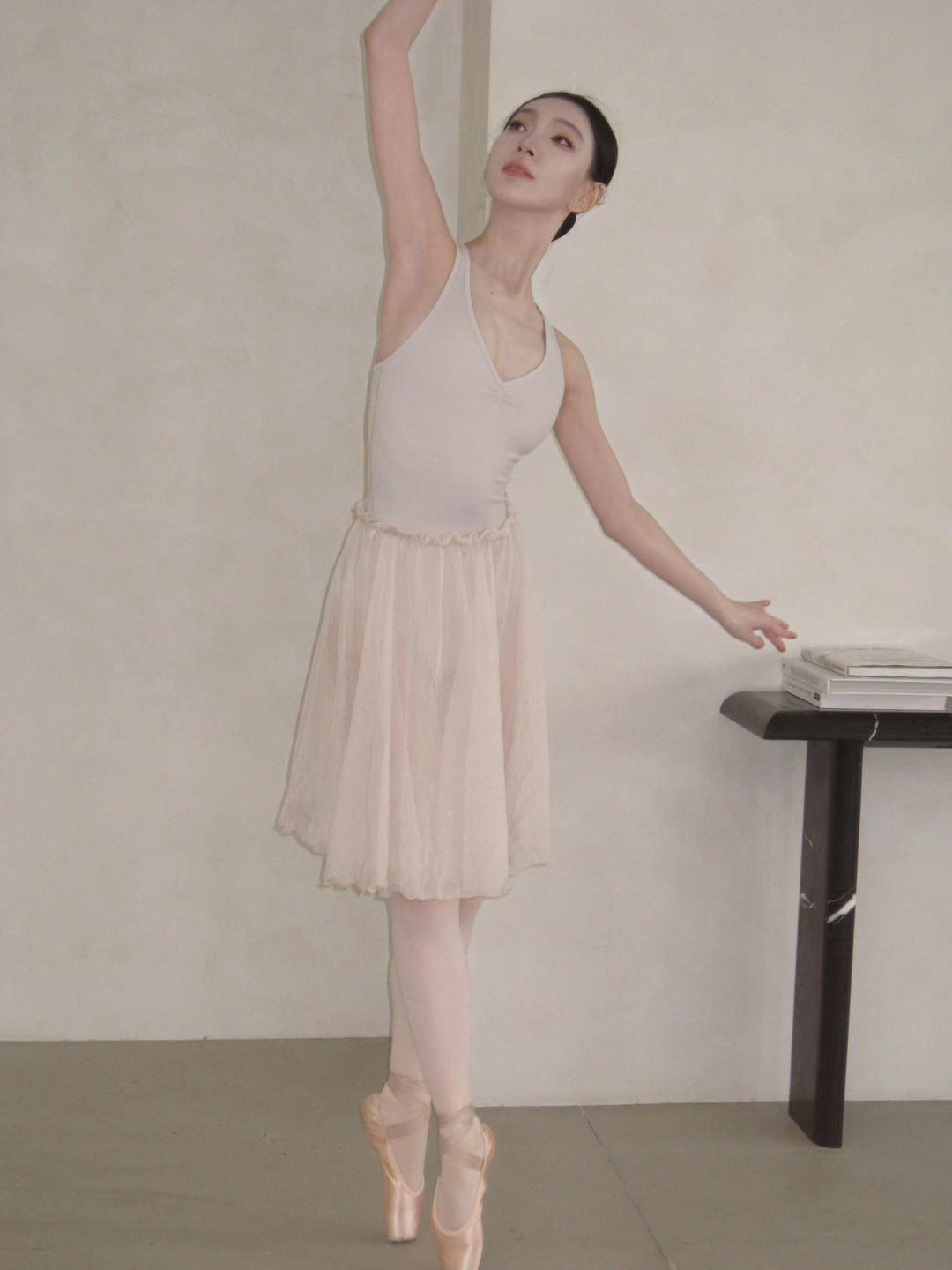 Typha バレエスカート Midi One-Piece Skirt Typha Ballet Skirt | Midi Beam Waist Design Skirt