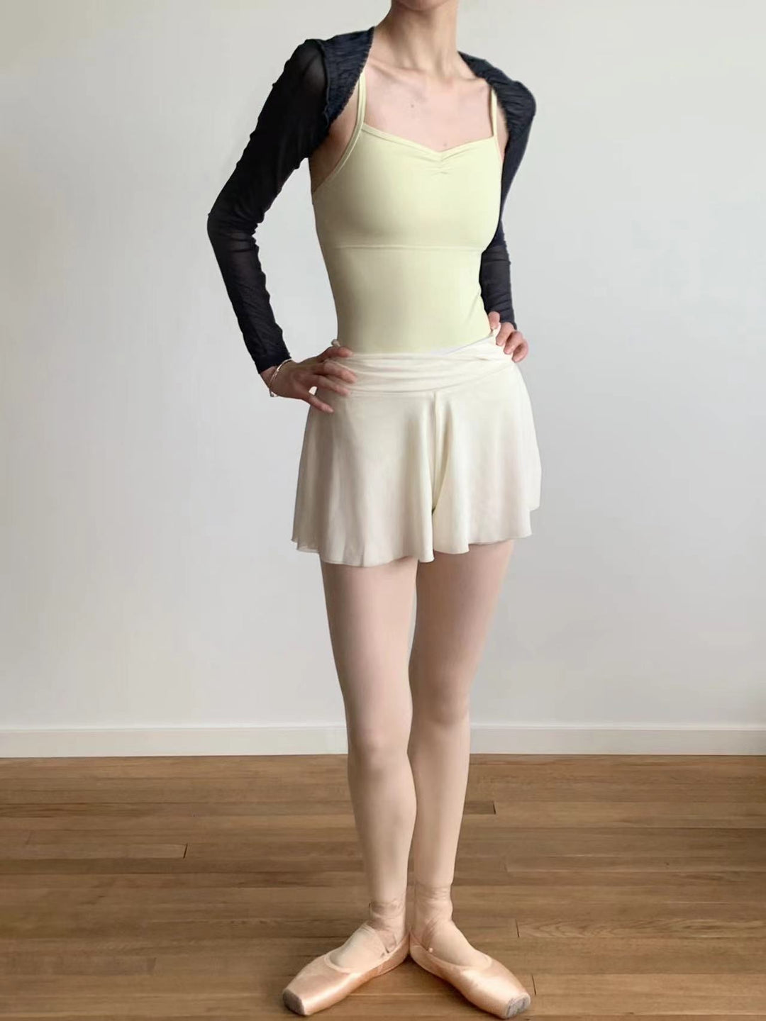 Typha Ballet Leotard | Classic Spaghetti Strap in Pastel Yellow